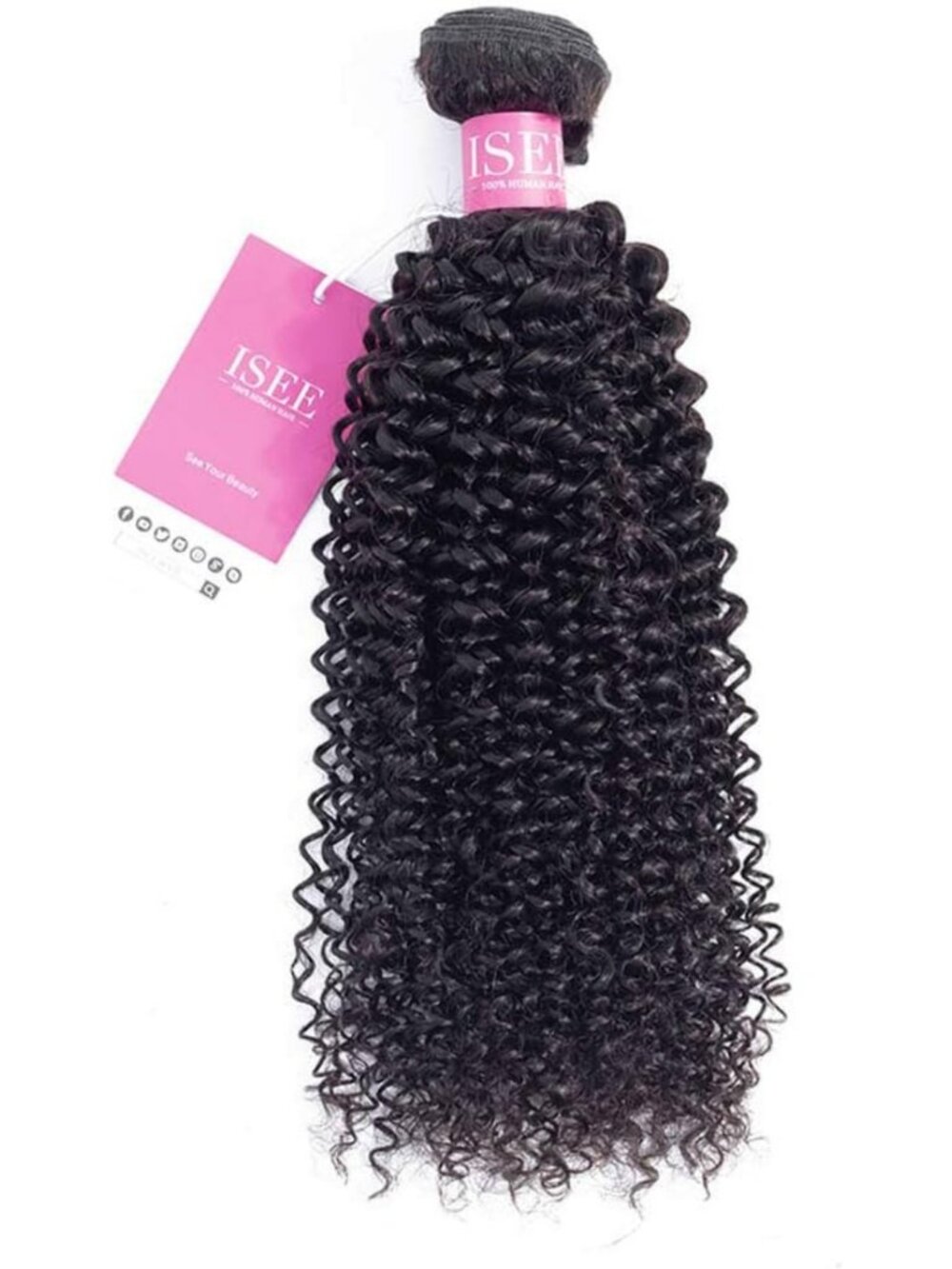 ISEE Hair Virgin Malaysian Deep Curly Human Hair 1 Bundle 10 Inch